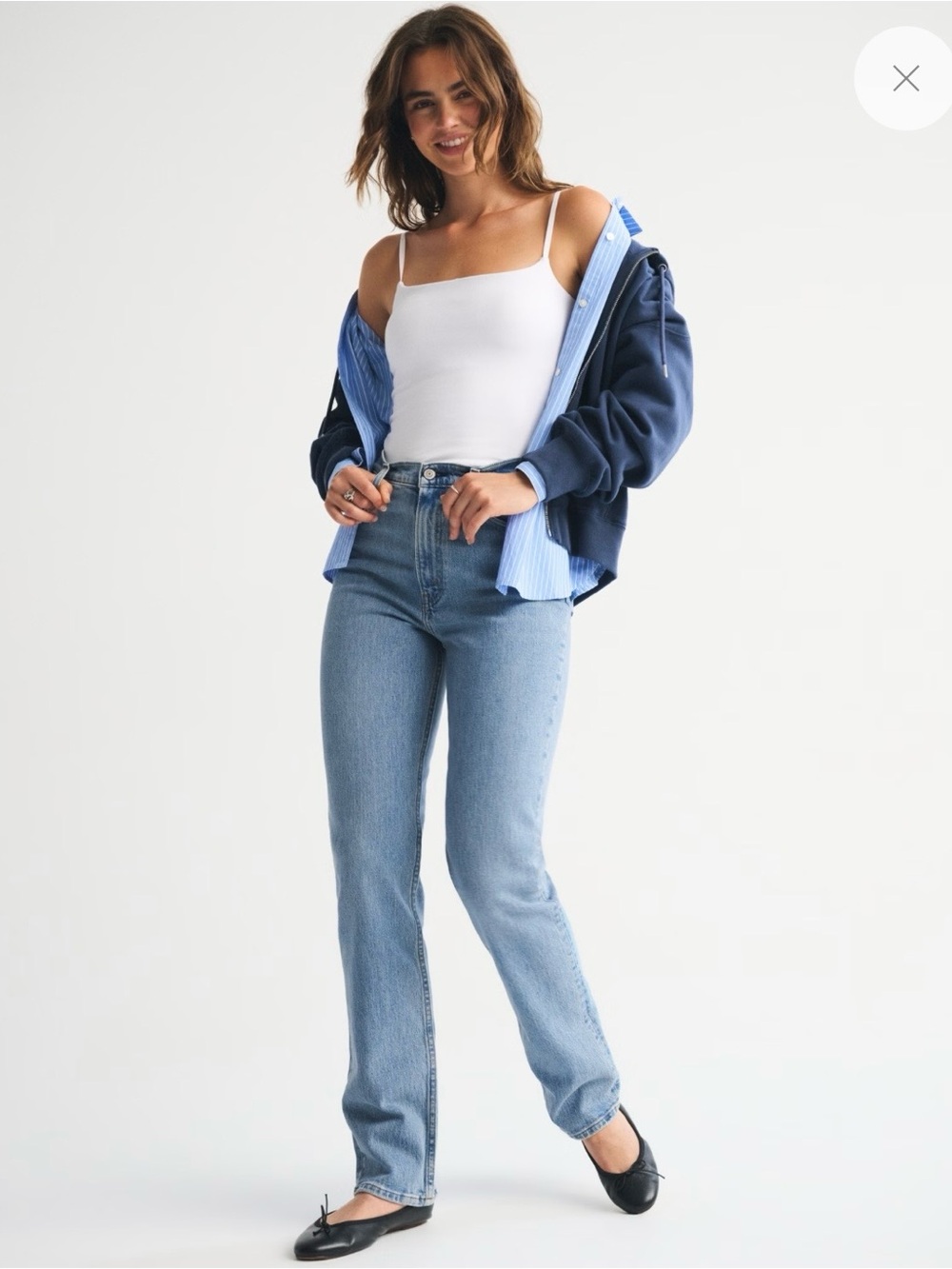 Abercrombie & Fitch Ultra High Rise 90s Straight Leg Jeans